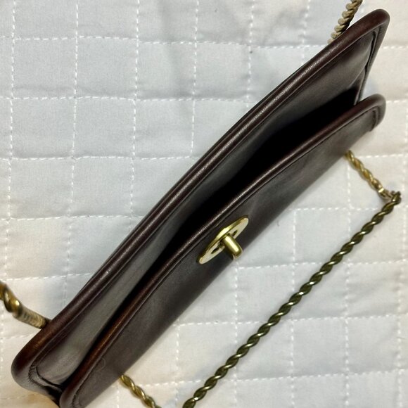 Coach Vintage Leather Turn Lock Case Wallet Mahogany Brass 7171 - Picture 10 of 15